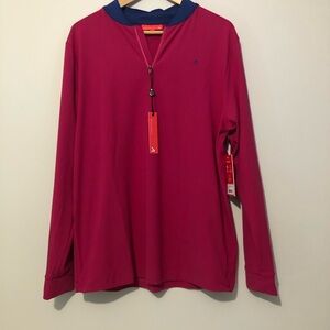 NWT Redvanly Sangria Briar Quarter Zip Men’s Size Medium Long Sleeve Pullover